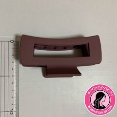 ヘアクリップ マット 大きめ 長方形 2点セットの画像