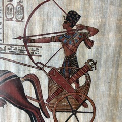 【額装】値下げ処分❓送料込み エジプト現地購入 パピルス画 額入りの画像