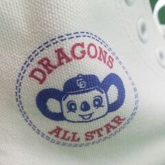 新品 ドラゴンズ×コンバース ドアラデザイン オールスター ハイカット 白 25の画像