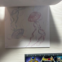 クラゲ柄のメモ帳の画像
