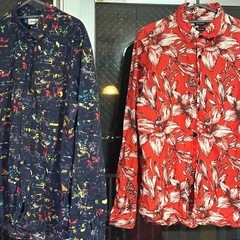 スペインブランド　Desigual  長袖シャツ　【赤L】の画像