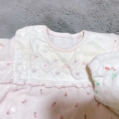 冬向き 女の子 ロンパース 3枚 まとめ売り 50～70cmの画像