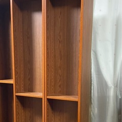 1980年代 ブックシェルフ 木製 本棚 スライド式の画像