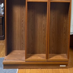 1980年代 ブックシェルフ 木製 本棚 スライド式の画像