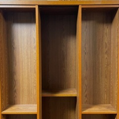 1980年代 ブックシェルフ 木製 本棚 スライド式の画像