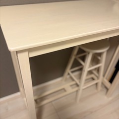 カウンターテーブル/チェア1脚　バラでお譲り可の画像