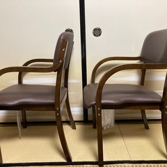 ニトリ　木製チェア　アネモネ　2脚　の画像