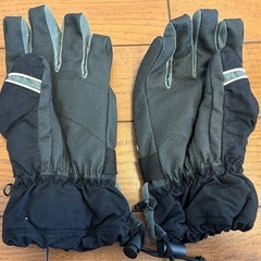 スキーグローブ 黒/グレー　Mサイズ の画像