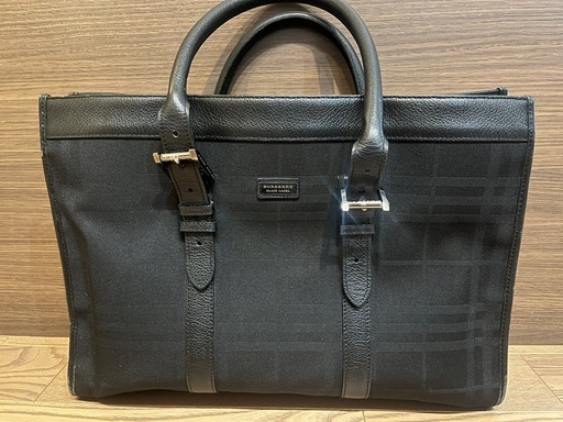 値下げ応相談)　バーバリーブラックレーベル ビジネスバッグ ブリーフケース チェック レザー BURBERRY BLACK LABEL