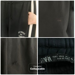 【決まりました】Zara ネイビージャージパンツ Lの画像
