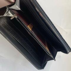 【新品】財布 メンズ 長財布 大容量 カーボンレザー製 男性 スキミング防止の画像