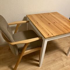IKEAテーブル+チェア(モリタインテリア工業)セット 2024年購入の画像