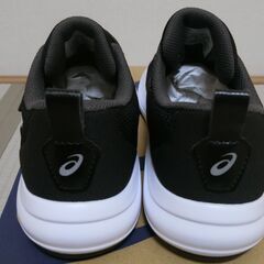 ジュニア　スニーカー　ベルトタイプ　男の子　運動靴　アシックス　レーザービーム　ブラック　黒　23.0cmの画像