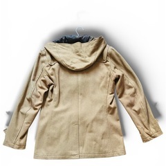 キャメル ダッフルコート フード付き 冬定番の画像