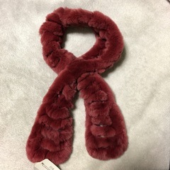 タグ付　レッキスファーマフラー ワインレッドの画像