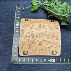 ランダム音符刻印◆レザーハンドルカバーの画像