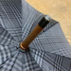 カサブランカ　長傘　チェック　ボタンで開く　紳士用の画像