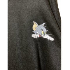 トムとジェリー フード付き 裏起毛 パーカー ブラック 黒 XL相当の画像