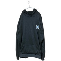 トムとジェリー フード付き 裏起毛 パーカー ブラック 黒 XL相当の画像