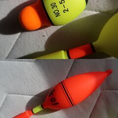 ワイヤー巻スカリ 3段 　遠投用ウキ　中通し浮き　フロート　ダルマ型　５点セットの画像