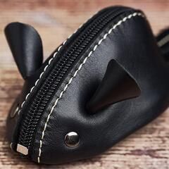 【新品】ネズミ ミニ コインケース ヴィンテージ 本革 小銭入れ コイン財布の画像