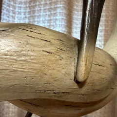 ☆新品☆ カモメ 天然木 鳥の彫刻 全長約28cmの画像