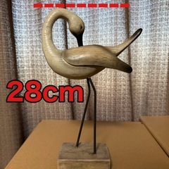 ☆新品☆ カモメ 天然木 鳥の彫刻 全長約28cmの画像