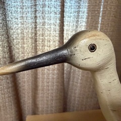 ☆新品☆ カモメ 天然木 鳥の彫刻 全長約29cmの画像