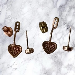 Folli Follie 2wayピアス ハート型 シルバー925の画像