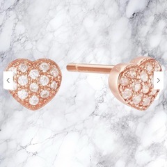 Folli Follie 2wayピアス ハート型 シルバー925の画像