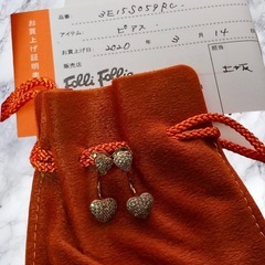 Folli Follie 2wayピアス ハート型 シルバー925の画像