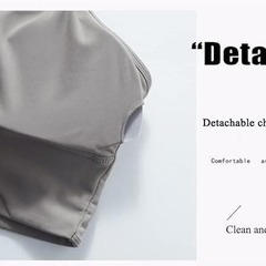 【新品】スポーツブラ パッド入り フィットネス タンクトップ ヨガ ブルー Lの画像