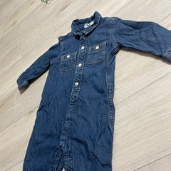 baby gap 80 デニムロンパースの画像