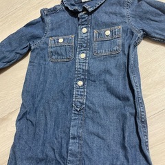 baby gap 80 デニムロンパースの画像