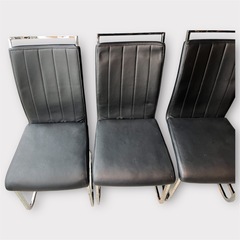 椅子　チェア　4脚セット　レザー調　の画像