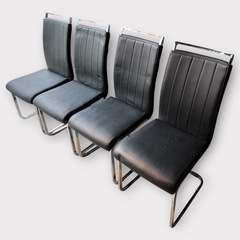 椅子　チェア　4脚セット　レザー調　の画像