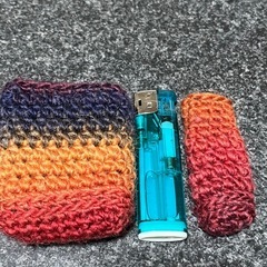 葉タバコカバーとライターカバー2点セットの画像