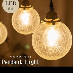 新品未使用品　ペンダントライト クラック型ガラスの画像