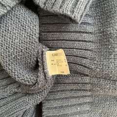 【オリーブデオリーブ】フード付きニット　長袖ニット　ブルー　フリーサイズの画像