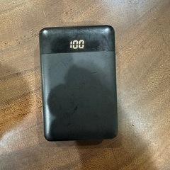 モバイルバッテリー タイプcケーブル付き10000mAH GH-BTM100-BL 2台同時充電可能の画像