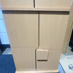 M663 本棚 扉付き キャビネット 木製 薄方収納 インテリア家具の画像