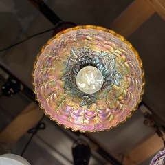 レトロなガラス ペンダントランプ 吊り下げ照明 古民家 古道具の画像