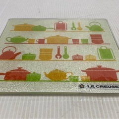 ル・クルーゼ　強化ガラス 鍋敷き 鍋置き キッチンプレート 非売品の画像