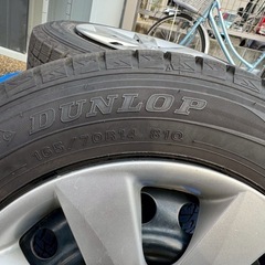 14インチ　ダンロップ　ホイール4本セットk13 マーチ純正の画像