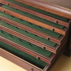 フランクリンミント レンズ コイン 収納ケース 木箱 レトロの画像