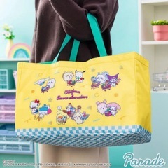 ちいかわ サンリオ レジかごバッグ ピンク、イエロー2種セットの画像