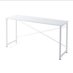 【サンワダイレクト】ワークデスク（ホワイト）/幅120cm奥行45cmの画像