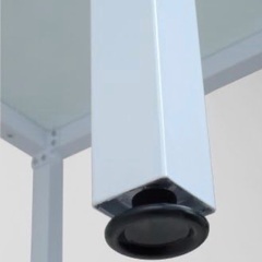 8mm厚強化ガラスダイニングテーブル120X75cmの画像