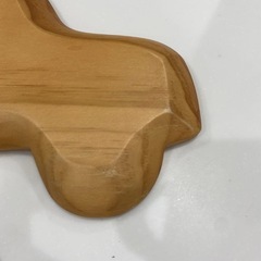 プチママン キッズウッドトレイ カー ナチュラルPETITS ET MAMAN　キッズプレートの画像