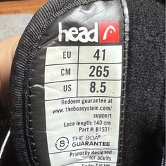 head  スノーボード　ブーツ　26.5 ブラックの画像